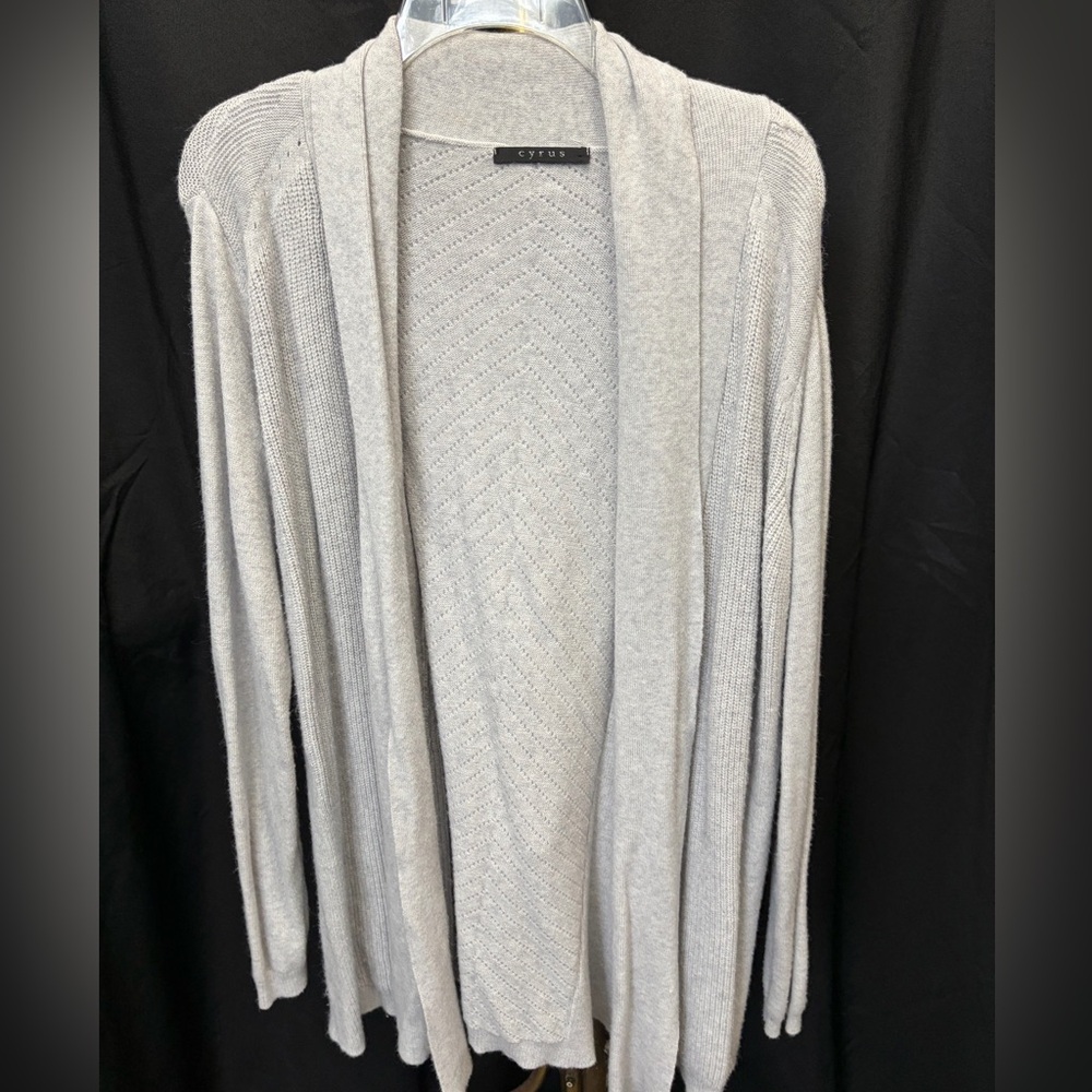 Cyrus Soft Gray Knit Cardigan